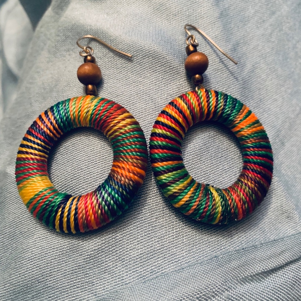 Rainbow-Colored Earrings. - image 1
